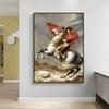 Napoleon Bonaparte Portrait Crossing The Alps Coronation of Napoleon I  Canvas Poster Print for Living Room Home Decor