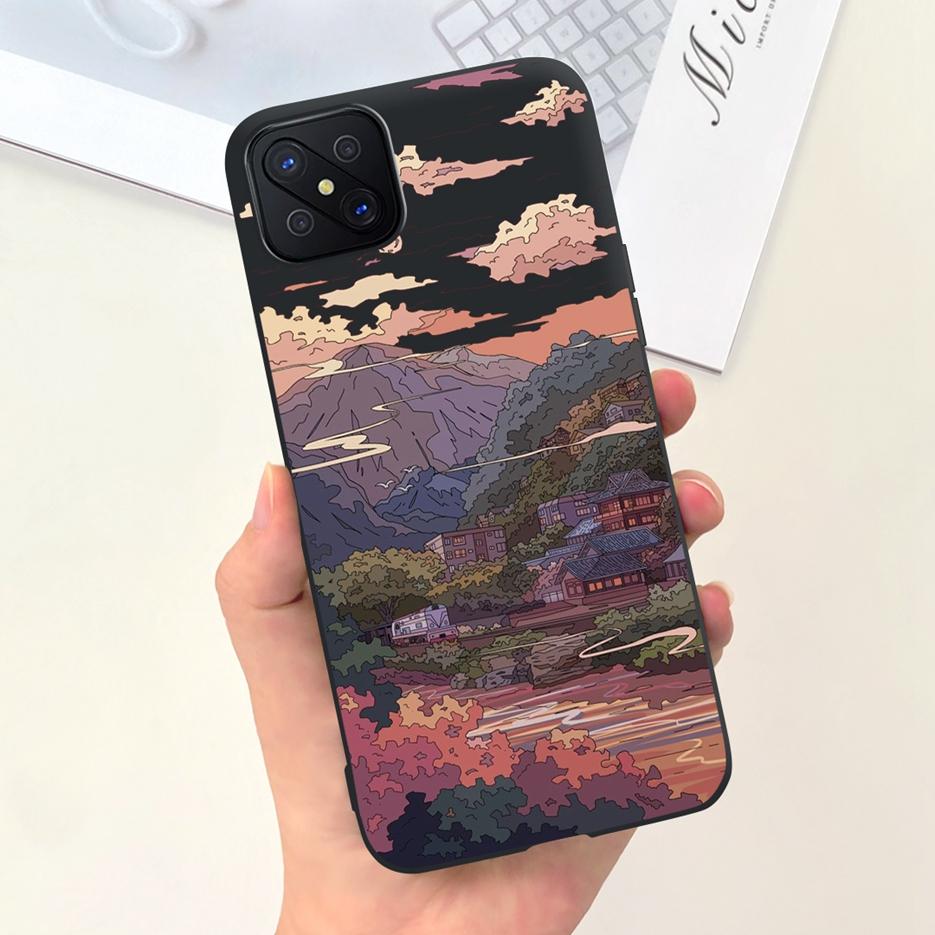 For Oppo Reno 4Z 5G Case CPH2065 Lovely Candy Painted Cover Soft Silicone Phone Case For Oppo Reno4 Z Reno4Z Fundas 6.57'' Coque
