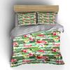 Flamingos, Flowers, Green Stripes. Bedding Sets Duvet Cover Sets Duvet Covers Pillowcases(1 * Duvet Cover 2 * Pillowcases, Without Duvet Insert)