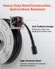 VEVOR Pressure Washer Hose Reel, 19.8 m x 6.4 mm Retractable Power Heavy-Duty Steel Washer Hose Reel, 3200PSI Max, Auto-Rewinding