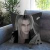 Game F-F-Final Fantasy 7 Double-Sided Printed Pillow Cover Short Plush Suitable Living Rooms Bedrooms Sofas Throw Cushion Cover