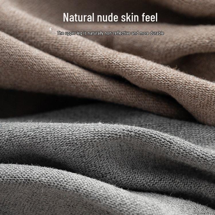 Large Black High-Waist Velvet Thickened Leggings - No-Crotch Slimming Pantyhose for Winter