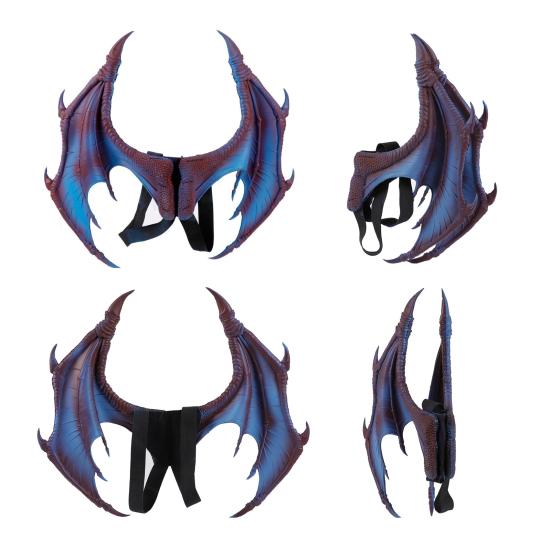 Cosplay Dragon Wings Halloween Decoration with Elastic Straps Easy-to-Wear Dragon Costume Wings Party Supplies