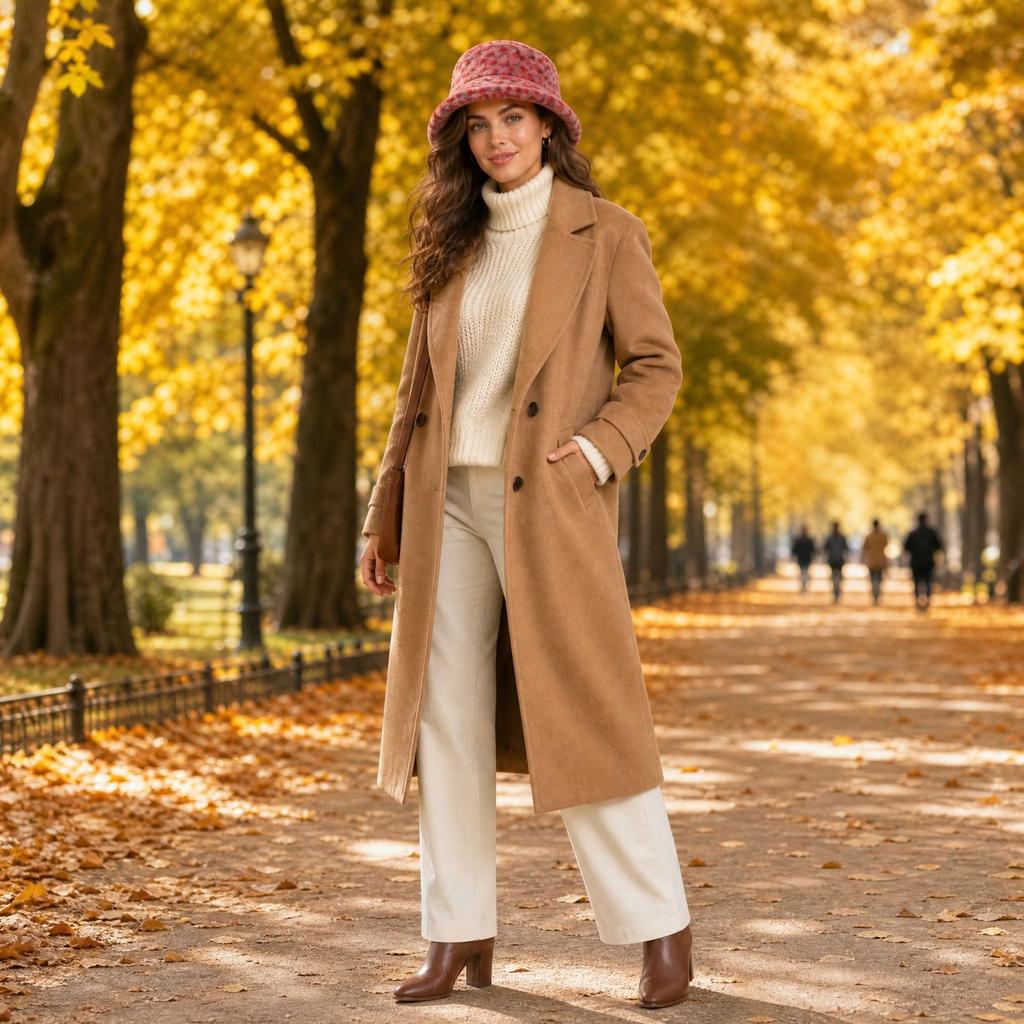 Women's Printed Hat Warm Fisherman Hat for Fall and Winter