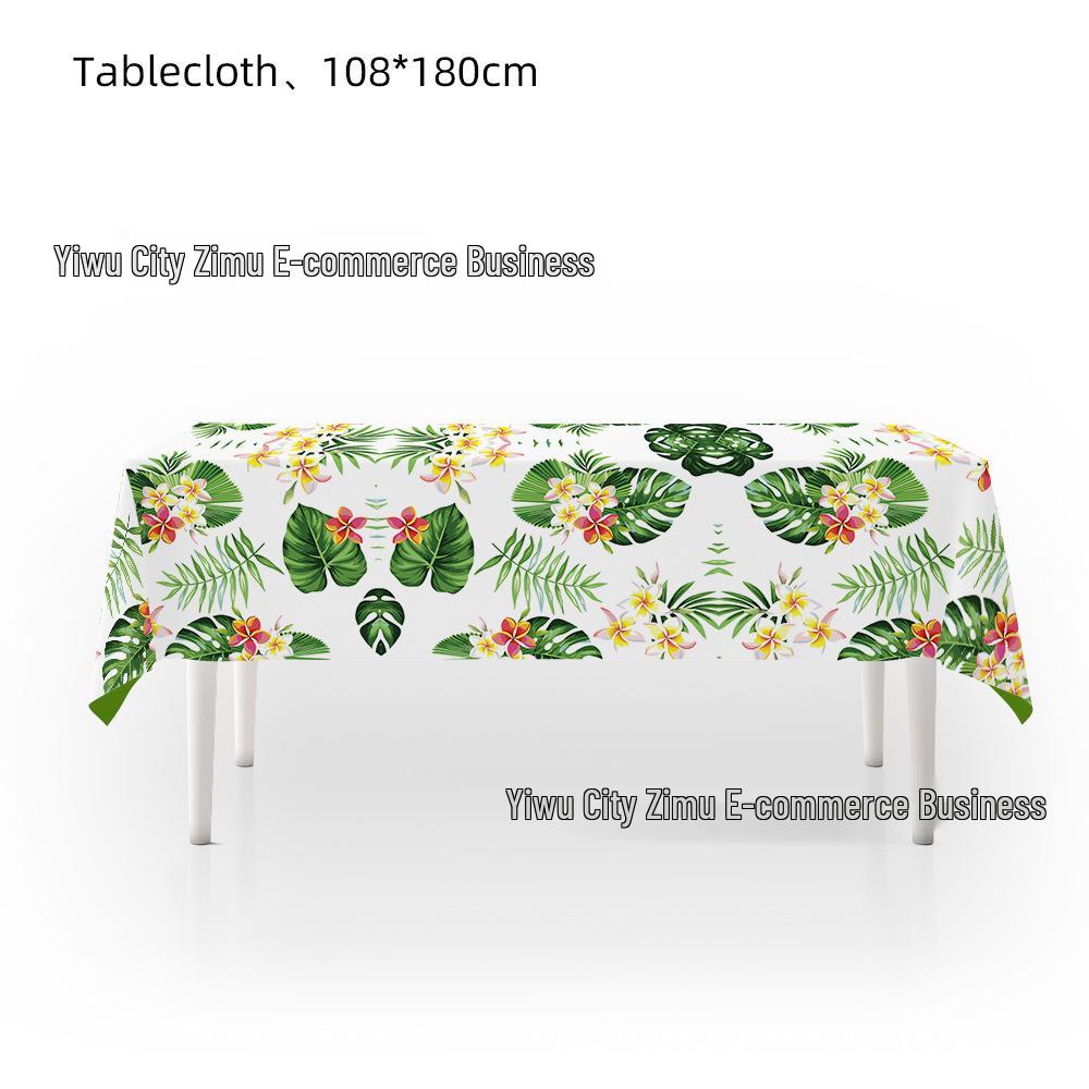 Hawaiian Party Decorations: Paper Plates, Cups, Napkins, Bags & Cutlery Set