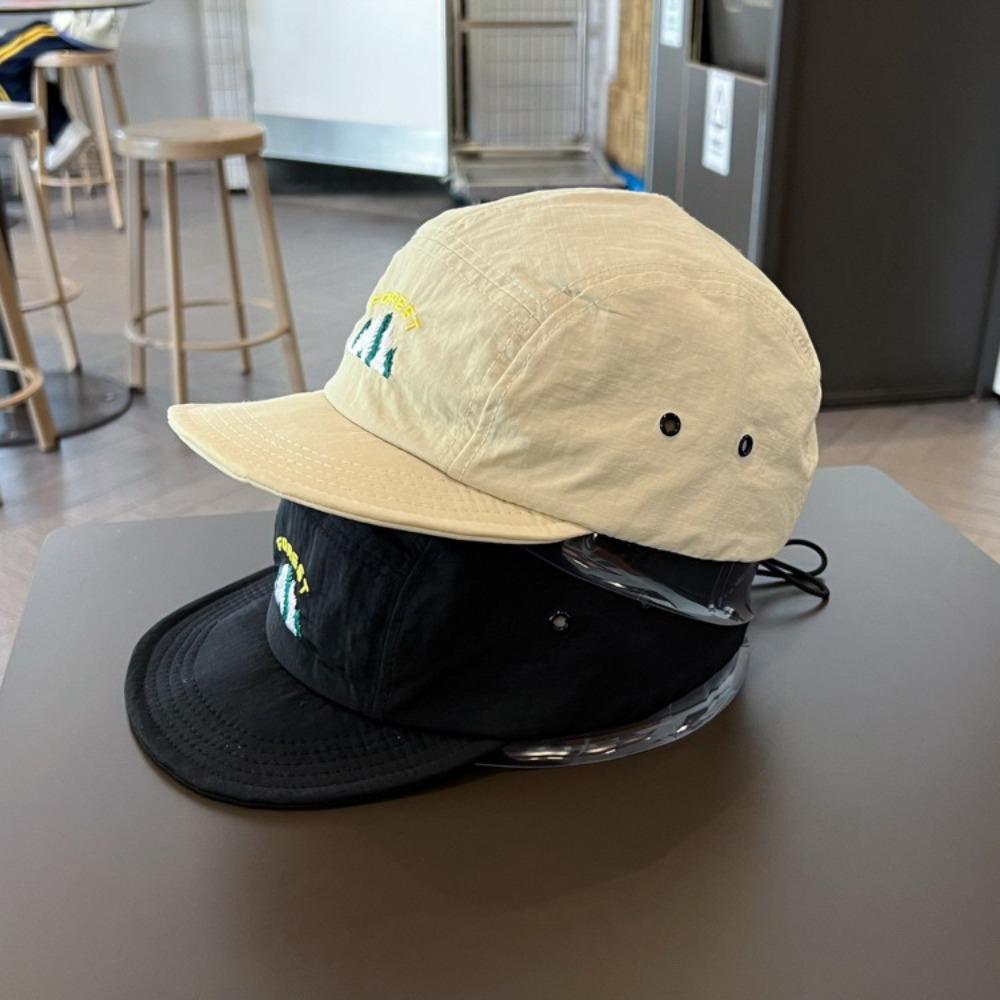 Solid Color Sun Hat Quick-Dry Peaked Cap Versatile Short Brim Baseball Cap  Fishing