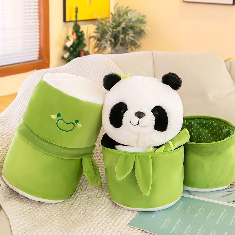

Bamboo Panda Plush Toy: Cute Transforming Souvenir Doll & Companion Gift 25 cm