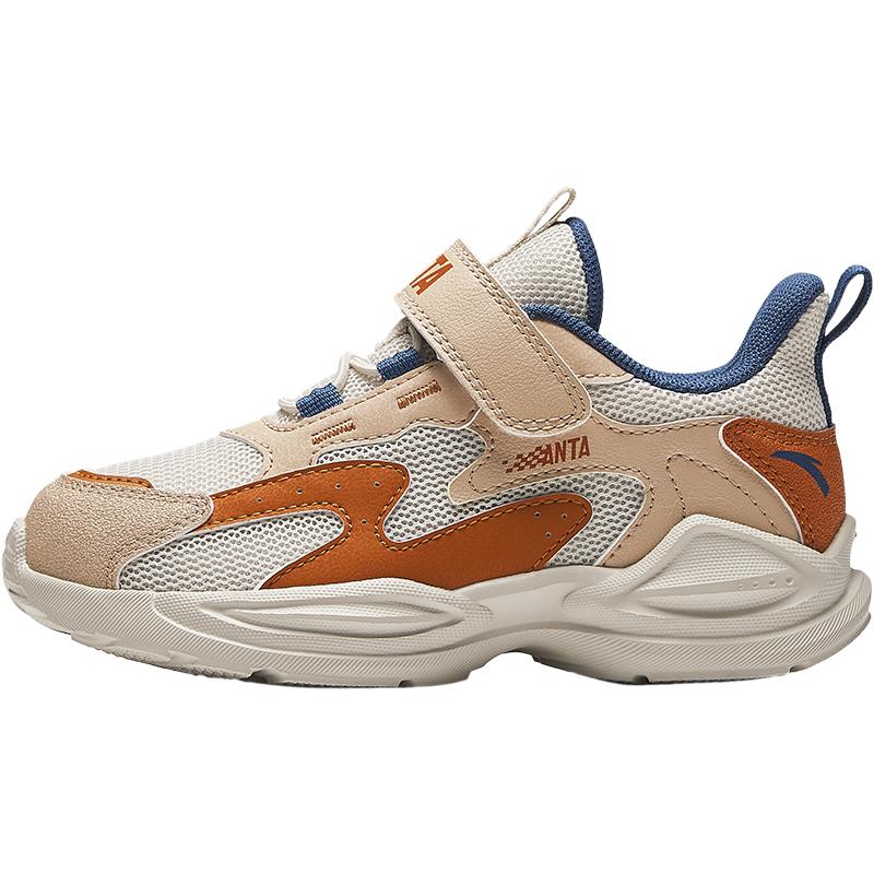 Anta Fashionable Comfortable Lightweight Shock Absorbing Low Top Kids Running Shoes Kids Sneaker Light-Pink Beige Orange A12449971-1