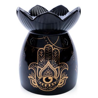 Calming Oil Burner with Bowl (Hamsa)