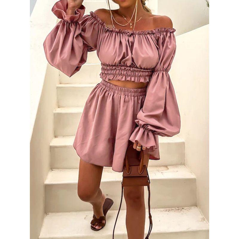 

Повседневный костюм для женщин с высокой талией и открытой спиной Повседневный костюм с высокой талией и открытой спиной 02 Pink XL