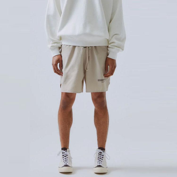 Fear Of God Essentials Nylon Active Shorts Unisex Shorts Tan Brown FOG-FW19-75