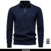 Men Cotton Half Zip Mock Neck Pullover Argyle Knitwear Ribbed Cuffs Casual Business Fall Winter Sweater