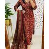 Women Party Wear Top Tunic Kurti Pant Dupatta Set Indian Bollywood Salwar Suit SC-2162