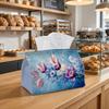 1pc Watercolor Artistic Floral Tissue Box-Purple Pink Tulip Pastel,Durable Napkin Organizer for Car,Kitchen,Dining,Home Decor-Decorative Tabletop Part