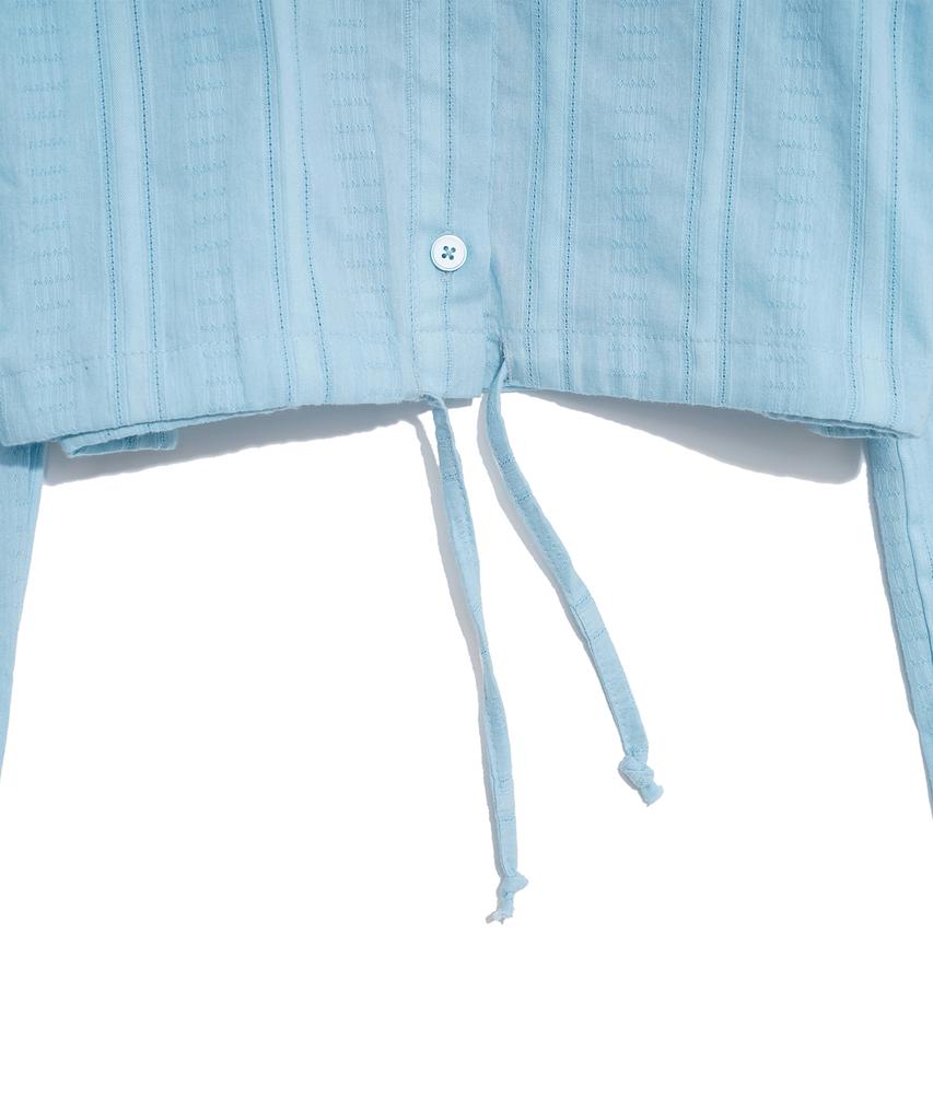 HIGH SCHOOL DISCO Ruffle Collar Blouse_Sky Blue