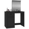Vidaxl Toaletka Z Lustrem, Czarna, 90X50X132,5 Cm