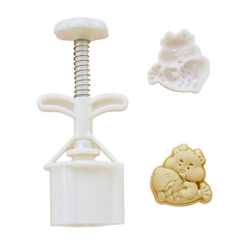 Cute Dragon Mooncakes Stamps Cartoon Dragon Press Molds Mooncakes Molds Mooncakes Press Moulds Suitable for Kitchen Bakings