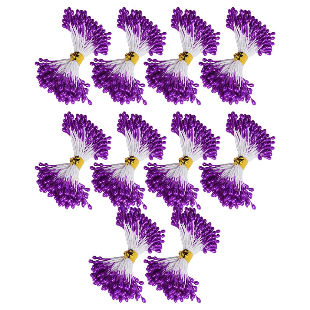 900Pcs Flower Stamen Purple Gypsum Artificial Bouquet Decor HandMade Crafts Accessories(3mm(#22) )