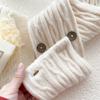 Warm Knitted Wool Scarf Winter Short Snood Neckerchief Korean Cross Neck Scarves  For Women Girl