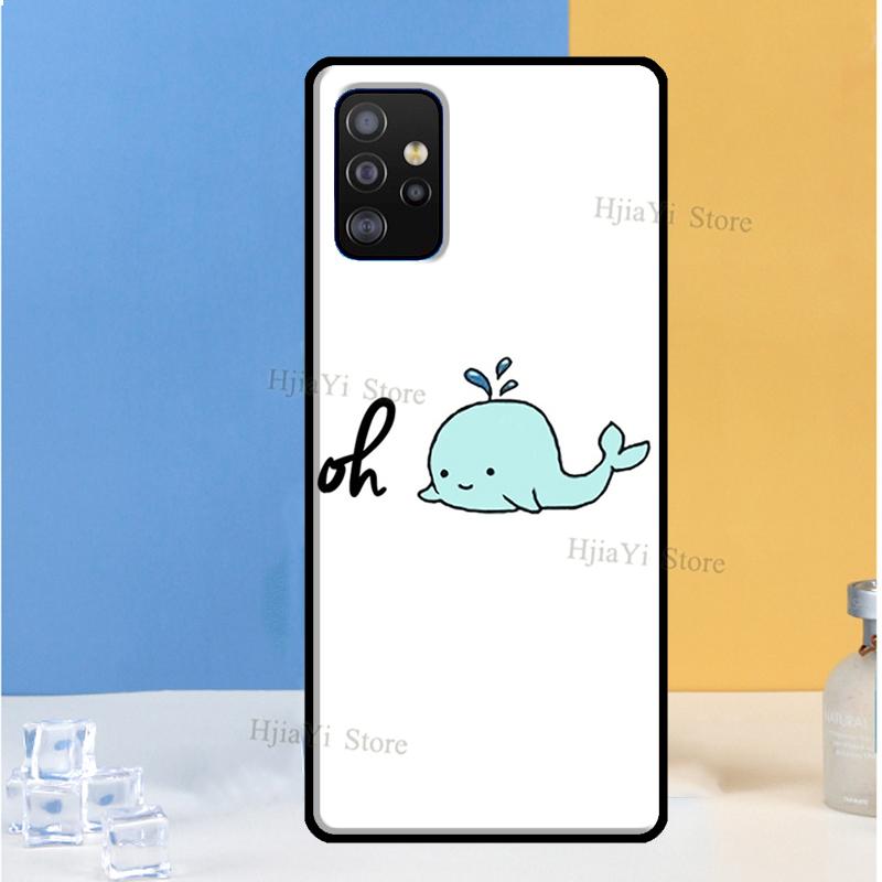 Cartoon Whale Case For Samsung A71 A51 A31 A11 A72 A52 A42 A32 A12 A21S A20e A10 A20 S A30 A40 A50 A70