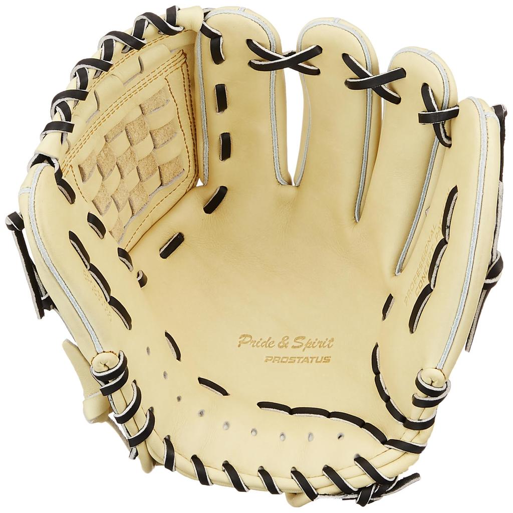 ZETT Pro Status Sosuke Genda Soft Baseball Second Pastel Brown X Black Size 4 Glove, Base/Shortstop, Right-Handed Throw, (3219), (BRGB30566)