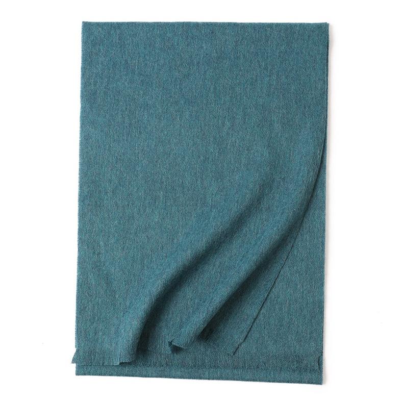 Autumn and Winter New Wool Solid Color Scarf Short Beard Warm Soft Comfortable Men's and Women's Red