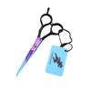 Freelander, colored black handle, hair scissors, flat scissors, tooth scissors, thin scissors 5.5 inches