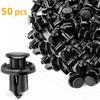 ABS Plastic Expansion Rivet Nut Buckle Clip Black Rivet Fastener Auto Parts Repair Tool, Decoration Tool, Car Accessories 50 Pcs