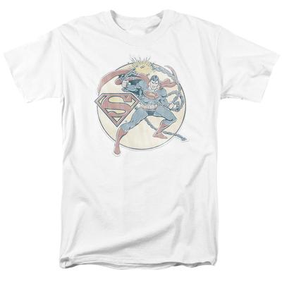 DC Comics Retro Superman Toppa T-shirt da Uomo Bianca