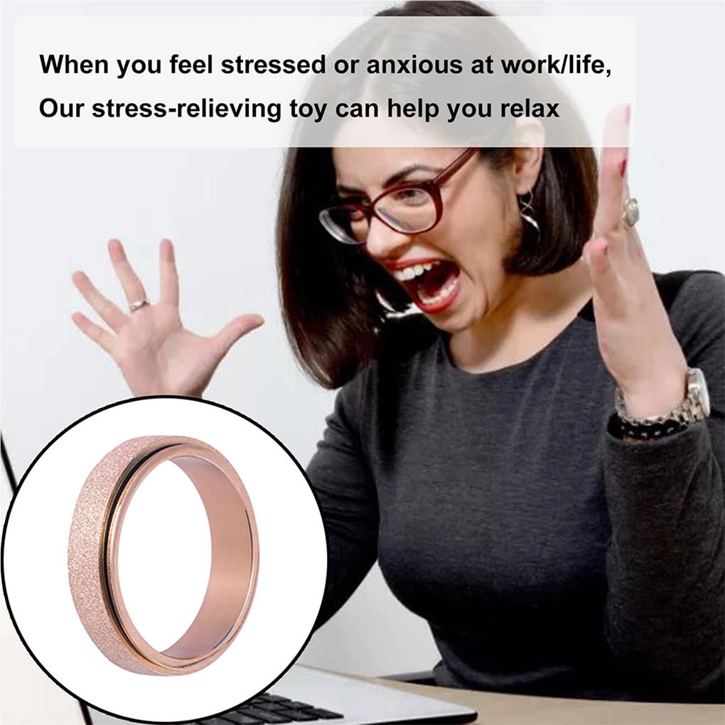 Stahl Spannungsabbau Ring Stilvoller Ersatz Unisex Matt Sensorisches Rotierendes Spielzeug Schmuck Geburtstagsgeschenk