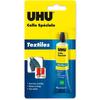 Special Textile Glue - UHU - 20 G - Strong Adhesion - Multicolored - Easy To Use