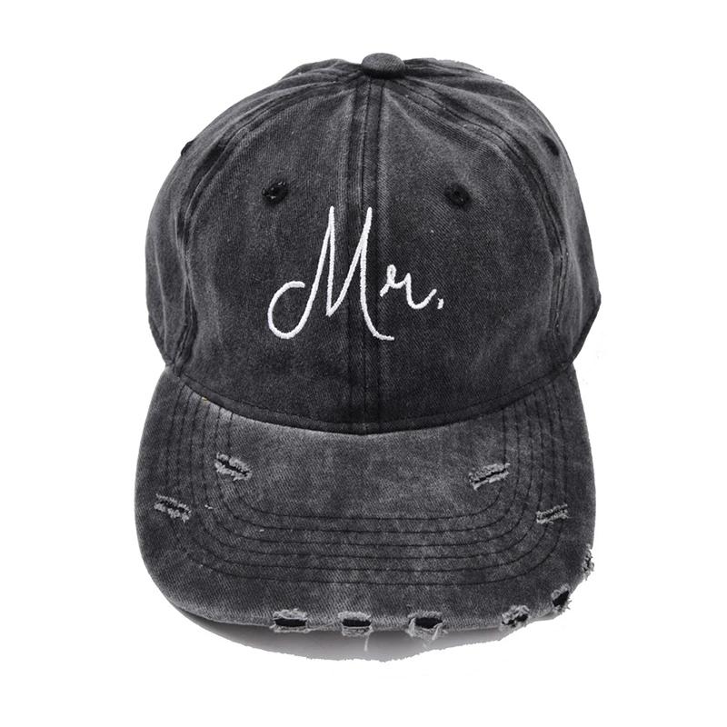 Embroidered Letter Mr Mis Baseball Cap Couple Vintage Shading Outdoo Hats Adjustabll Caps Fashion Unisex Hip Hop Hat