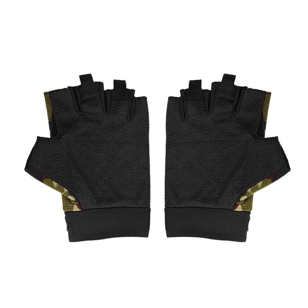 1 Pair Breathable Anti slip Half Finger Gloves for Outdoor Cycling Climbing Sports(Black)