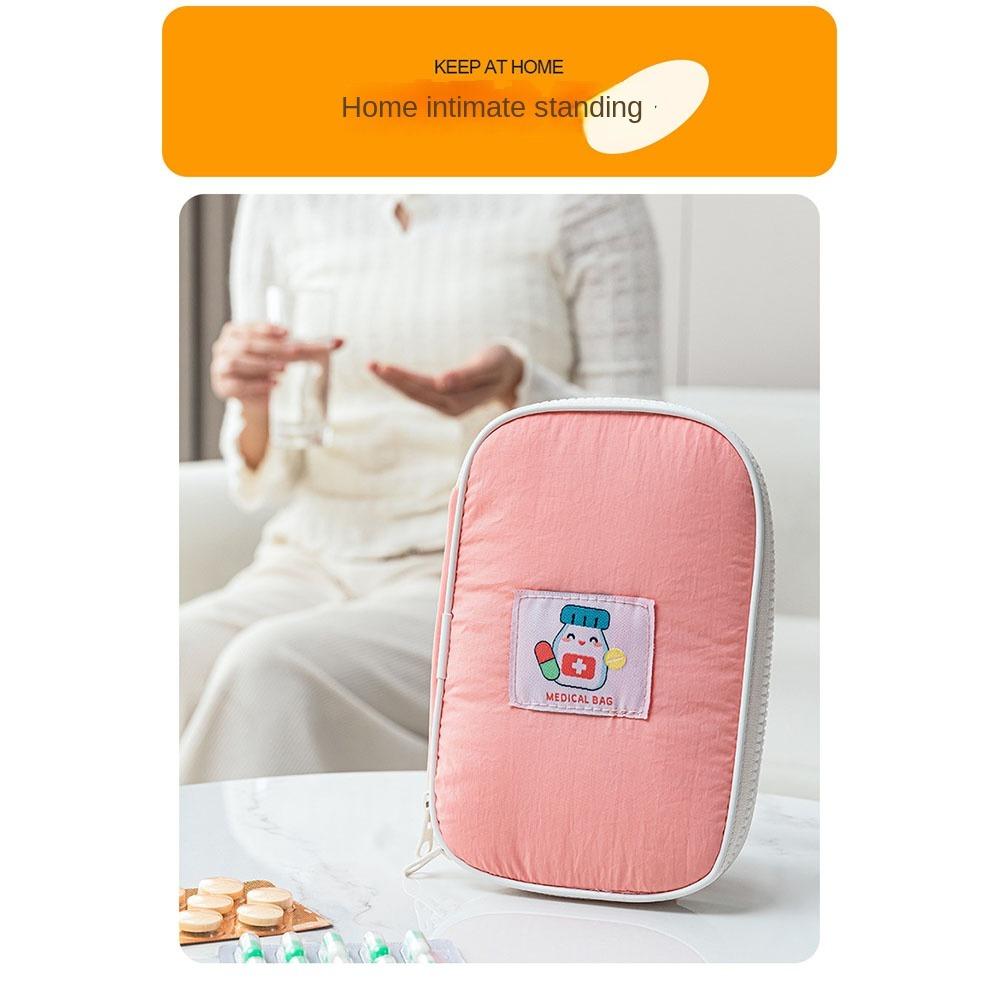 Portable Medicine Bag Nylon Medicine Storage Bag Cartoon Medicine Pill Organizer