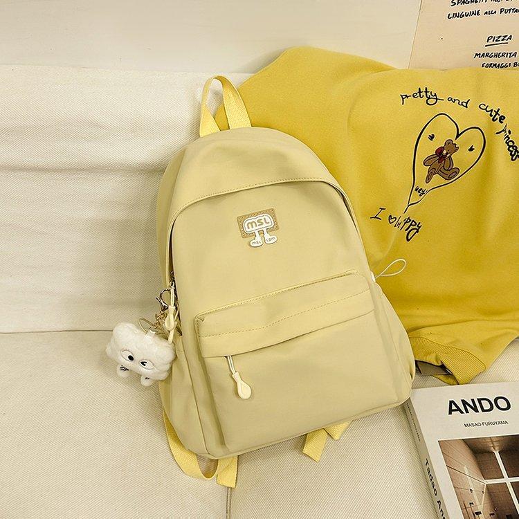 School bag cute INS style, fashionable, simple, lightweight, large capacity, versatile backpack, middle, high school, college student backpack