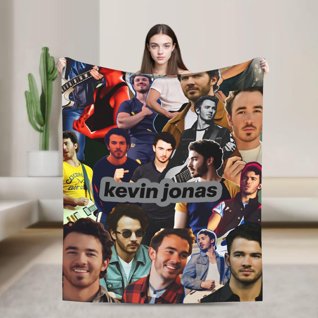 Kevin Jonas  Blankets Quality Warm J-Jonas Brothers  Bedding Throws Winter Kids Bedroom Fluffy Bedspread
