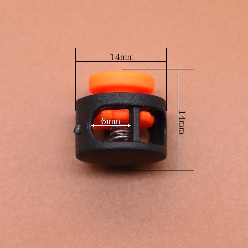 

Colored Plastic Button Spring Buckle, Down Jacket Hanging Bell Rope Buckle, Rope Stop Rope Wear Rope Buckle, Pig Nose Buckle Elastic Adjustment Buckle 14 #* 500 capsules/bag