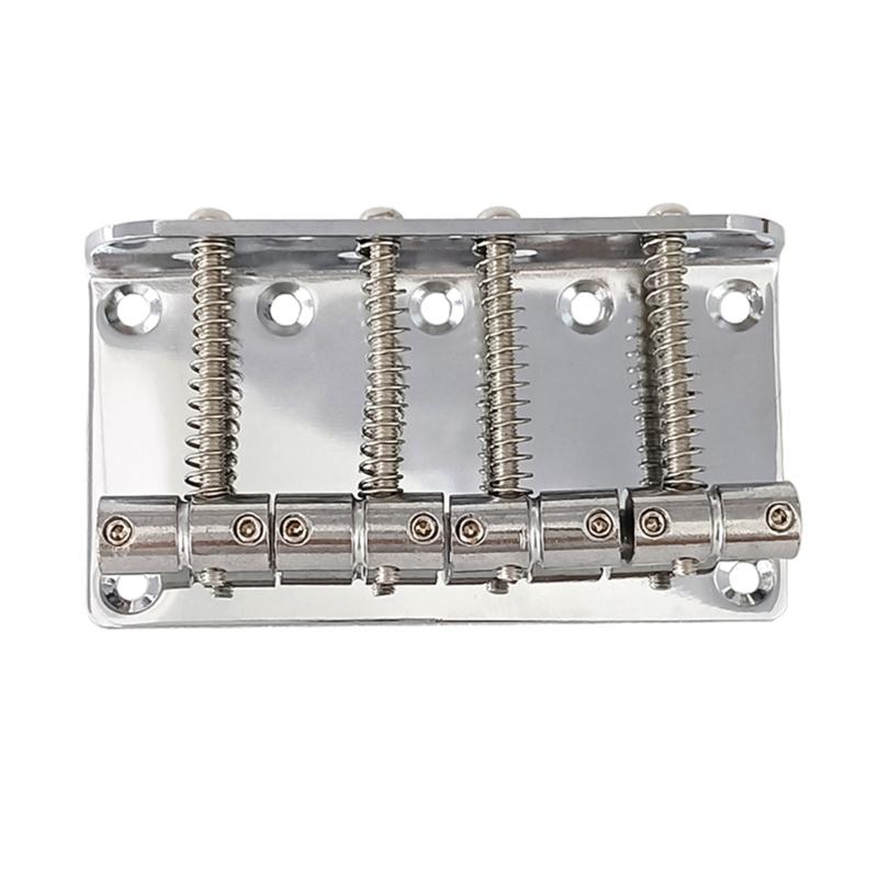 Basgitaarbrug Basbrug Montage Vervanging Vintage Stijl 4-snarige Basbrug Elektrische Basgitaar Accessoires
