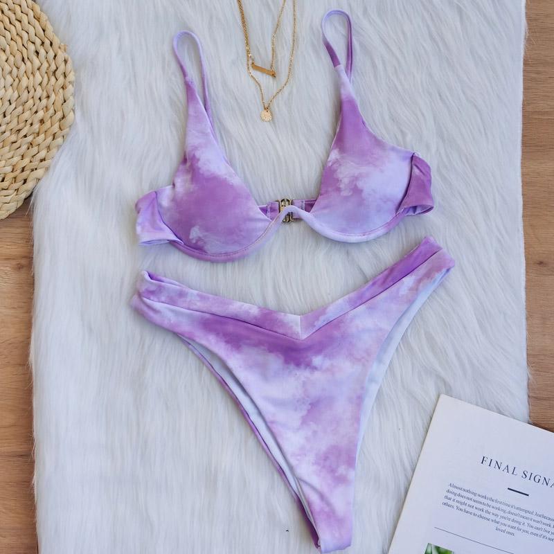 Bikinis Push Up Bikini Set High Waist Swimsuit For Women Swimwear Bathing Suit Thong Biquinis