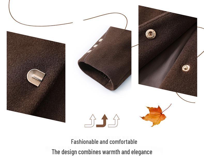 2025 Spring Woolen Coat: Elegant & Versatile for Middle-Aged Women