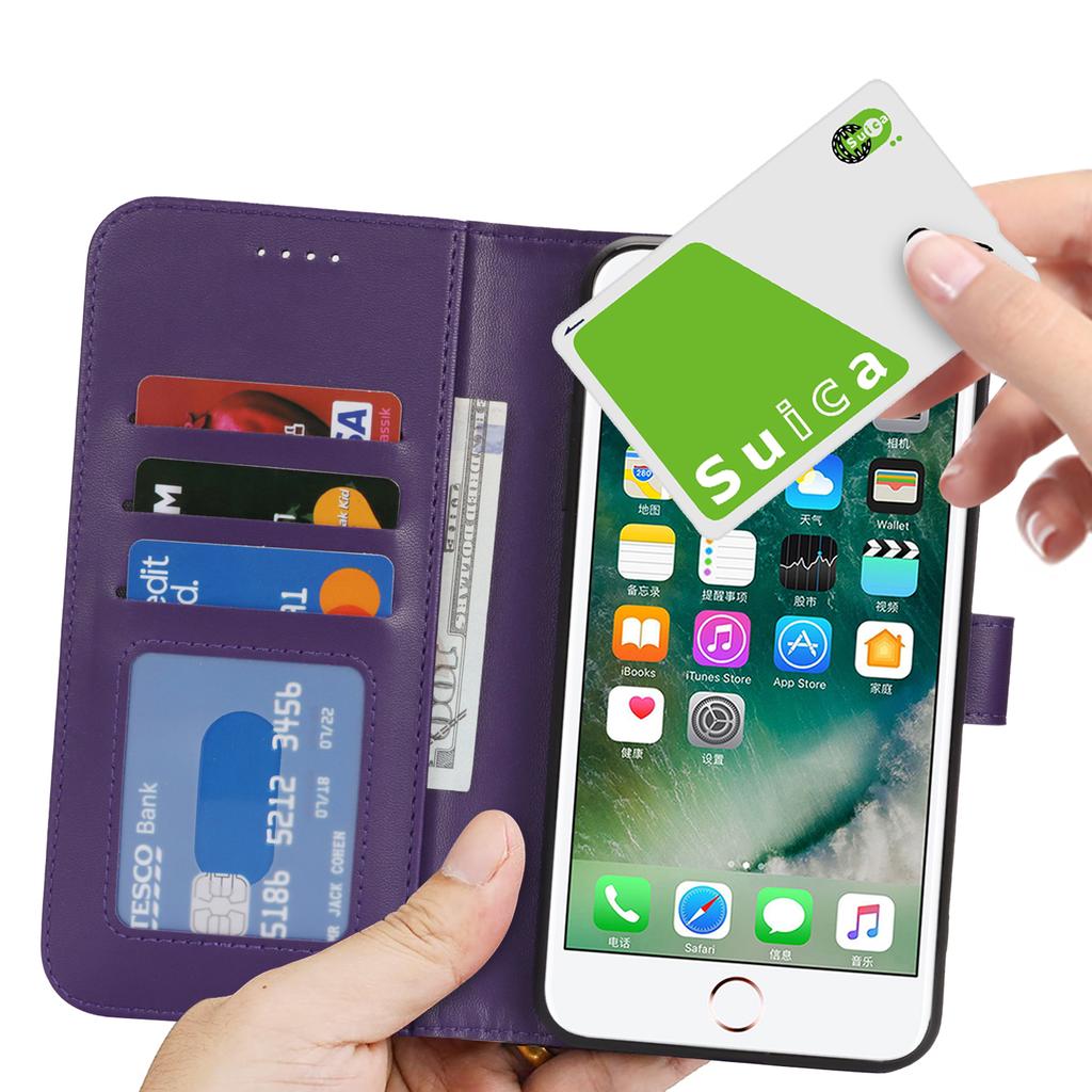 For iPhone SE (2022)/(2020)/8/7 Stand Case Shockproof Leather Wallet Phone Cover