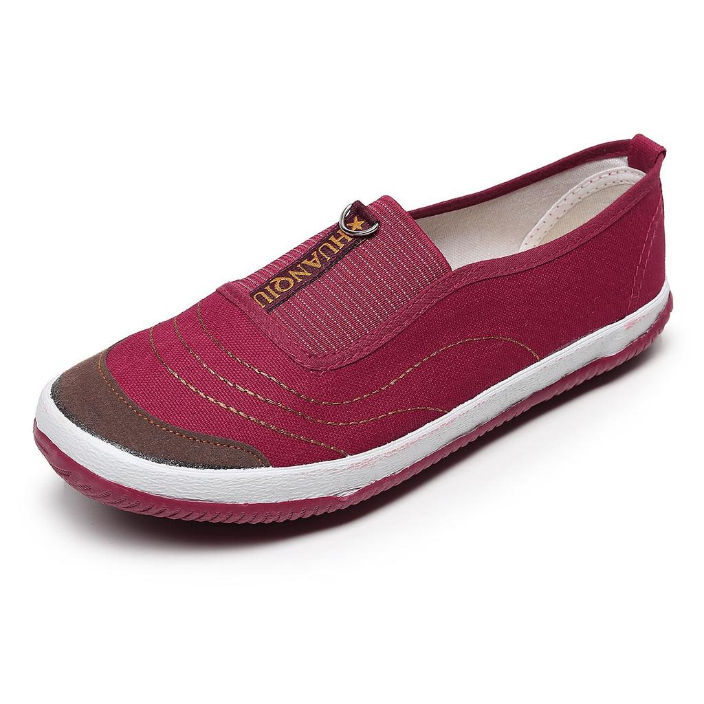 25 New Spring and Autumn Old Beijing Cloth Shoes Women's Breathable Low-top Non-slip Rubber Casual Shoes Middle-aged and Elderly Mother Shoes