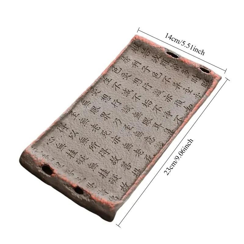 Rough Pottery Retro Old Rock Mud Tea Tray Kung Fu Tea Set Ceramic Tray Tea Table Desktop Rectangular Retro Home Dry brewingPlate