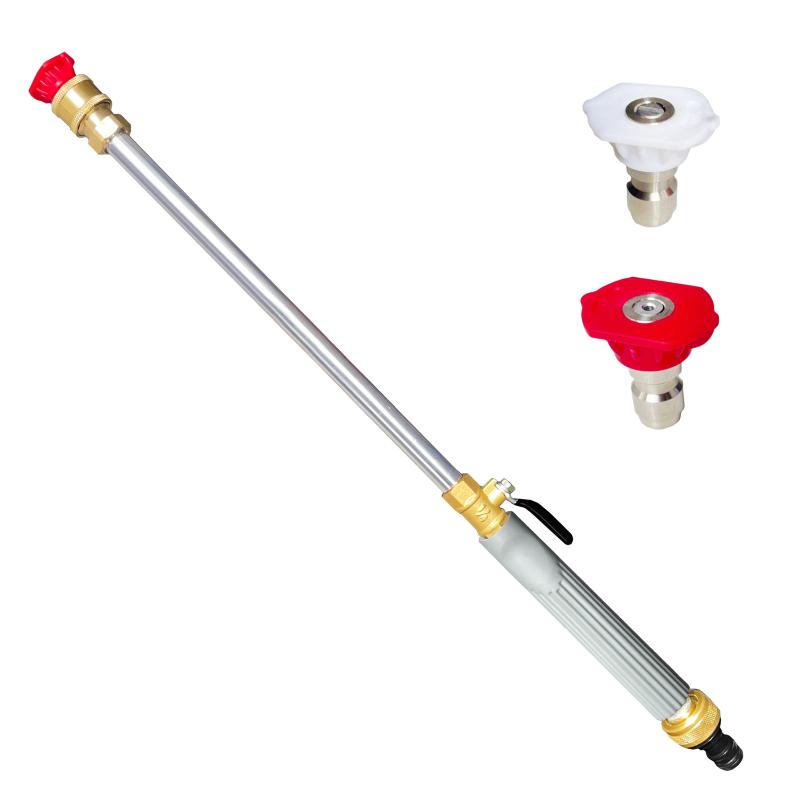 High Pressure Power Washer Wand for Garden Hose W/ 2 Nozzles Quick Connectors Hydro Jet Power Sprayer High Pressure Power Wand