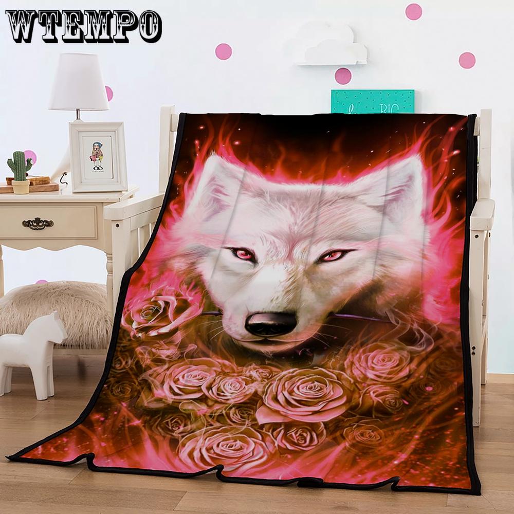 Sada polštářů 3D3D Rose Wolf Sada polštářů Sada postelí Home Life Dark Breeze