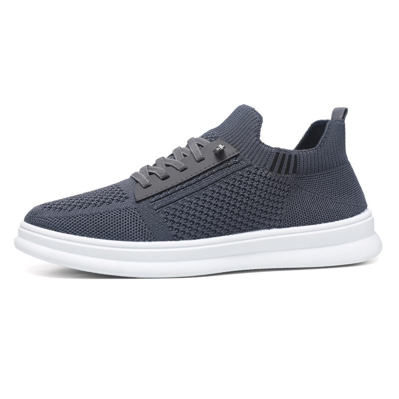 Source straight hair men's shoes fashionable and breathable thin flying woven mesh shoes comfortable casual sports board shoes