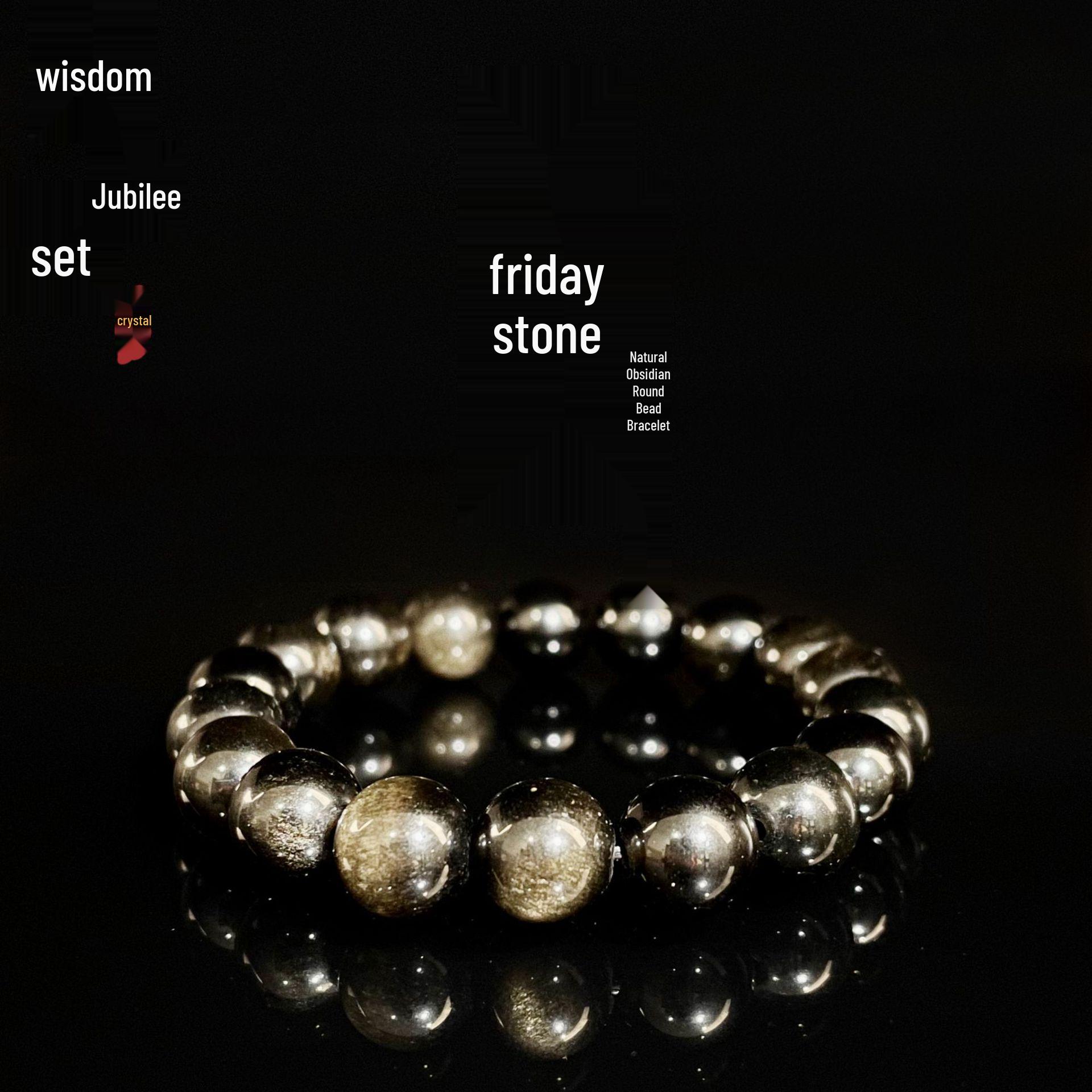 Браслет из золотого обсидиана «Кошачий глаз» Jing Xi Ji 7A 14mm Beads