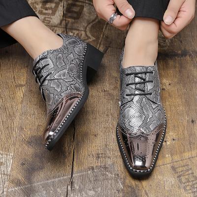 Fashion Fashion Trends Street Men Leather Shoes Luxury High Quality Leather Men Oxfords Nightclub Wedding Party Lace Up Driving Shoes