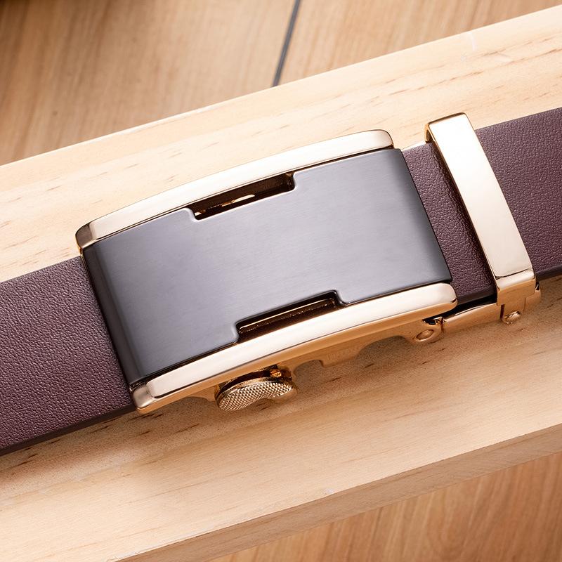 Versatile Suit Style Men's Belt Genuine Leather Business Men's Head Layer Cowhide Big Brand Genuine Leather Belt