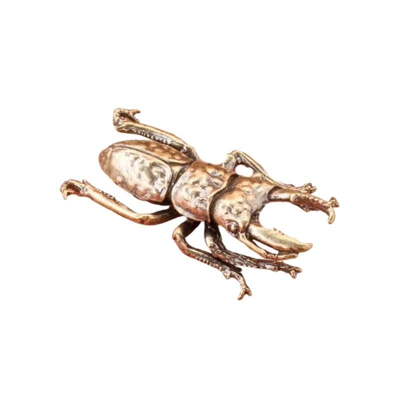 Elegant Antique Alloy Insect Miniature Statue Premium Collectible Ornament For Study Room Home Office Decors Gift